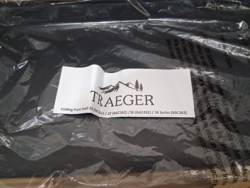 TRAEGER PRO 34 GRILLS FOLDING FRONT SHELF GRILLS - 32.5"x12" - MATTE BLACK (MODEL#: BAC363) image 7