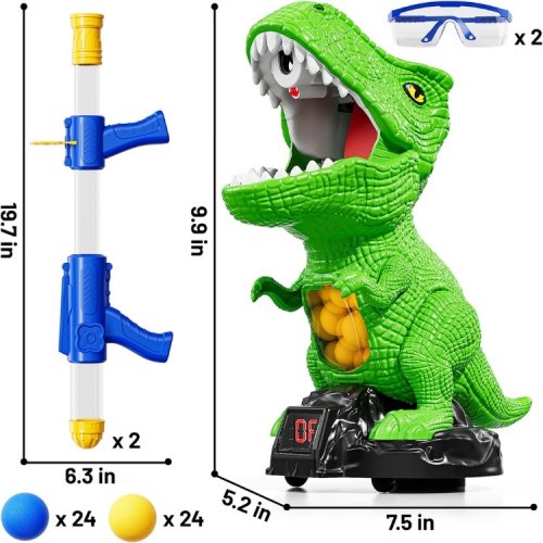 Dinosaur Shooting Toy for Kids with 2 popper guns image 2