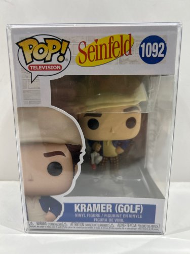 Funko pop! Television: seinfeld - kramer (golf) vinyl figure (#1092) **plastic protector cover** image 2