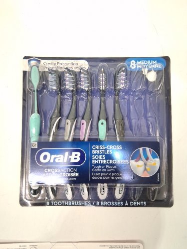 6pk oral-b criss cross bristles - medium bristles - assorted colours image 2