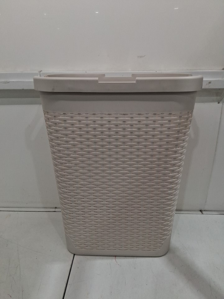 Mind Reader 40L Slim Laundry Hamper with lid - 40L - ivory (model: ‎40HAMP-IVO) image 2