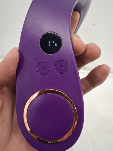 Rechargeable Portable Neck Fan Air Conditioner with cooling plate - Purple image 4