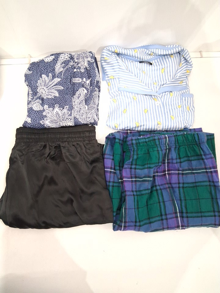4 assorted women's pjs pajama pieces - assorted brands and colours - extra large image 2