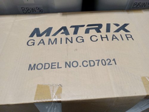 Matrix Adjustable Ergonomic Gaming Chair with PU Leather, Lumbar Support, And 180 Degree Recline - Support up to 330LBS - Black (Model: CD7021) image 5