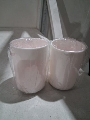 2pc Bathroom Toothbrush Tumblers - 384.8ML - white (model: 4Y5D040FXURO) image 2
