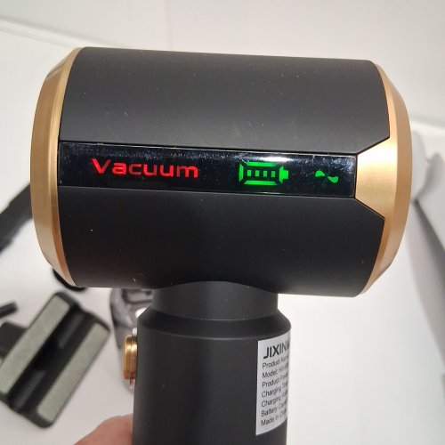 jixinmiyue rechargeable handheld mini vacuum cleaner - 16000pa - black/gold (model: hx-606) image 4