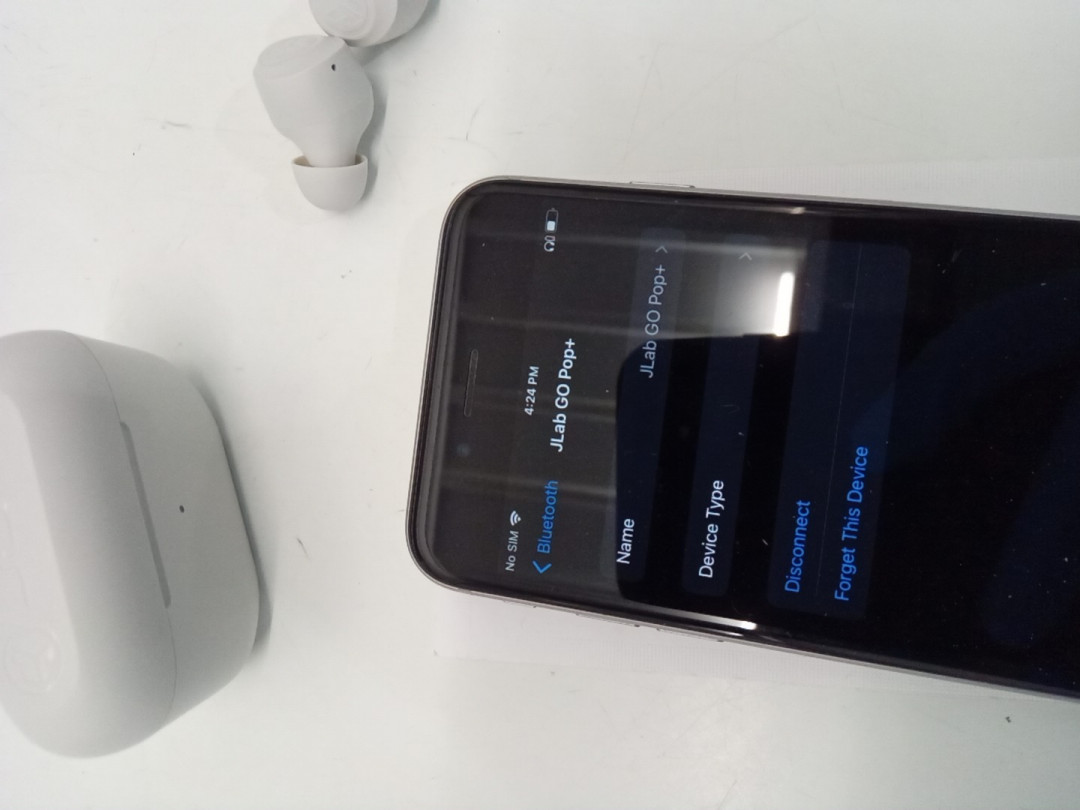 JLab gopop+ true BLUETOOTH wireless earbuds with charging case - 35+ hours playtime - CLOUD (model: ebgairpoprwht124) image 4