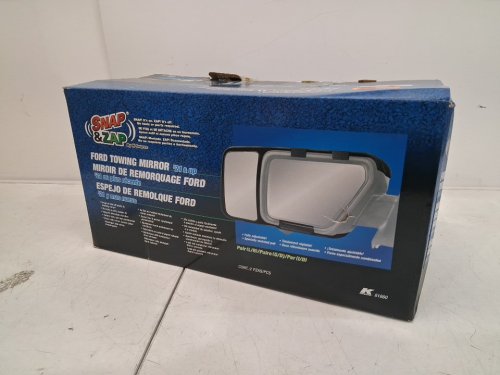 2PK K-SOURCE ZAP & SNAP, SNAP ON TOWING MIRRORS FOR FORD F150 2021 AND UP -  7" x 17" x 4" - BLACK (MODEL: 81860) image 7
