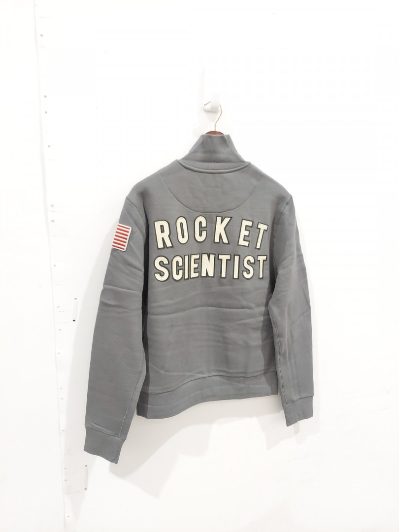 Red Canoe "NASA Rocket Scientist" Heavy weight Full Zip Ribbed-knit collar sweatshirt - medium - grey (model: M-SWZ-NASA-WB) image 4