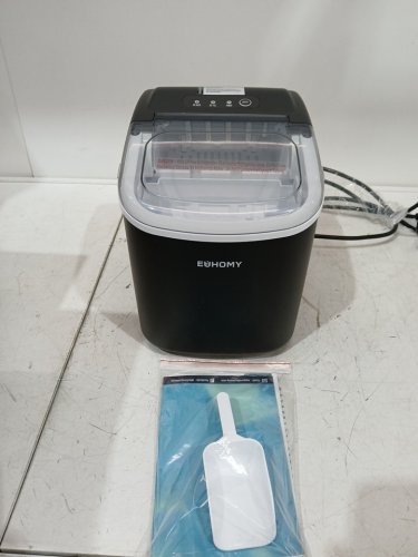 EUHOMY Countertop Ice Maker Machine with Handle, Basket and Scoop - MAKES 26LB/Day - BLACK (MODEL: im-06d/IM001-Bbl-CAEH) image 4