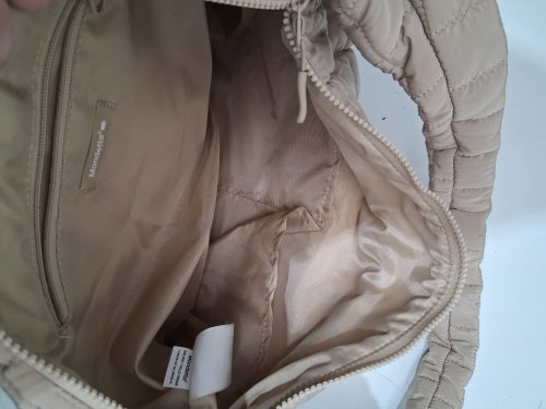 MONDETTA OVERSIZED QUILTED FRONT ZIP TOTE BAG - BEIGE (MODEL : 1194279) image 3