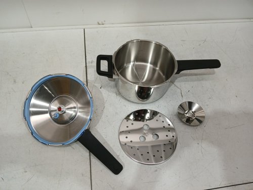 kuhn rikon Duromatic stainless steel pressure cooker - 3.7qt - silver  (model: 3050) image 4
