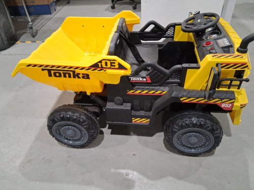 HUFFY Tonka Ride On Dump Truck WITH WORKING DUMP BED Realistic lights and sounds  - 12V - 5MPH - YELLOW (MODEL: 17665) image 4