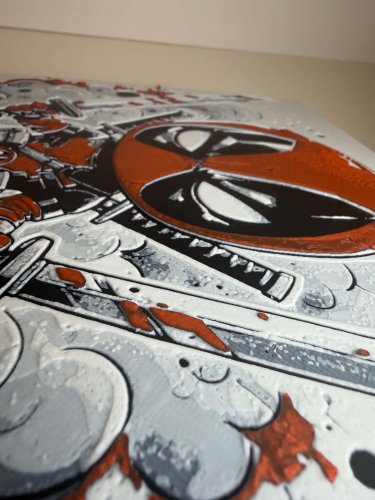 8"x8" 3D Printed - Deadpool - Marvel - Textured Photo image 3
