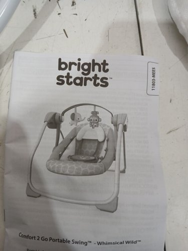 Bright Starts Portable Automatic 6-Speed Baby Swing- Whimsical Wild- (model: 11803) image 3