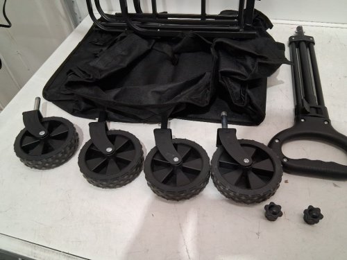 foldable portable trolley wagon cart - 28" x 18.5" - black (model: jy-102) image 3