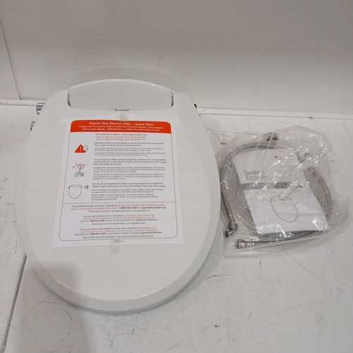 BRONDELL SWASH ECOSEAT NON-ELECTRIC SLOW-CLOSE BIDET TOILET SEAT - FITS ELONGATED TOILETS 18"-19.5"/5.5"-8" BOLT SPREAD - WHITE (MODEL: CANS102-rw) image 3