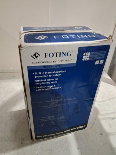 FOTING Electric Submersible Utility Pump for Draining Pools - 25ft power cord - 4600 GPH - 115 Gallon - Black/Blue (model: Q9003) image 2