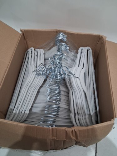 100PK ADULT AMAZON BASICS VELVET SUIT CLOTHES HANGERS - GREY image 4