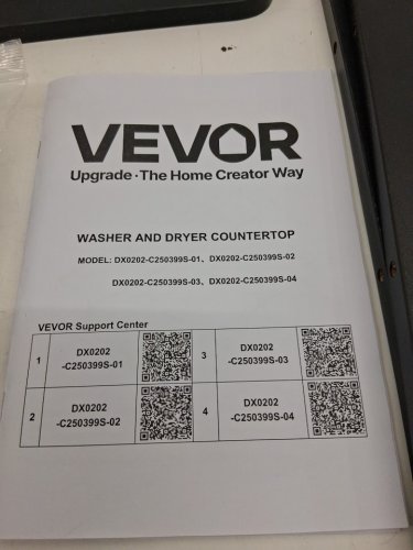 VEVOR Wooden Washer and Dryer Countertop - 54" x 27" - BLACK (MODEL:C240329S-03) image 8