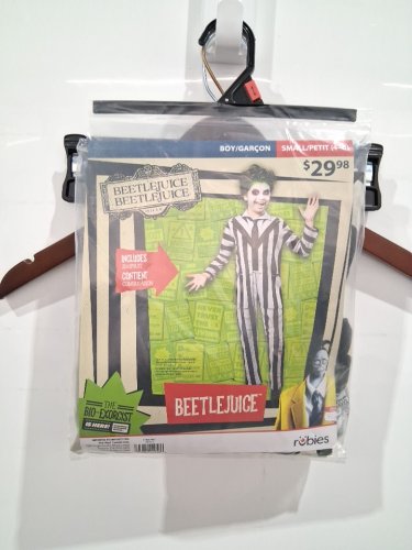 BOYS RUBIES BEETLEJUICE COSTUME - SMALL (4-6) - WHITE/BLACK (STYLE: 1001534) image 2