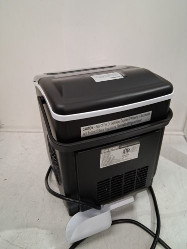 EUHOMY Countertop Ice Maker Machine with Handle, Basket and Scoop - MAKES 26LB/Day - BLACK (MODEL: im-06d/IM001-Bbl-CAEH) image 5