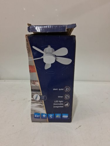aihonkon light socket fan light with remote - 16.5" 3000-6500k - white image 2
