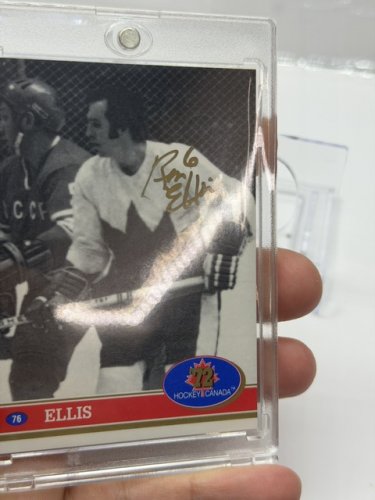 SIGNED RON ELLIS 1991 (HOCKEY CANADA 1972 OLYMPICS) CARD #76 image 3