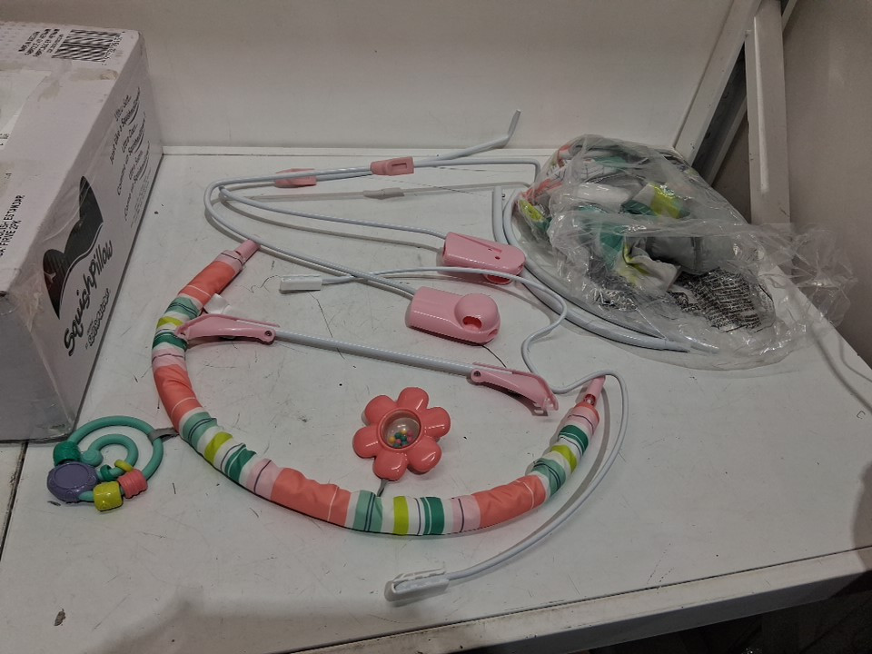 BRIGHT STARTS 3-POINT HARNESS VIBRATING BABY BOUNCER WITH TOY BAR - FLAMINGO VIBES (MODEL: 12228-ES) image 3