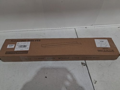 2PK VENUSMILES WALL MOUNTED FLOATING SHELVES - 32" - RUSTIC BROWN image 2
