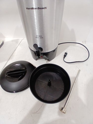 HAMILTON BEACH COFFEE URN - 45-CUP CAP - Silver (MODEL: 40515CR) image 4