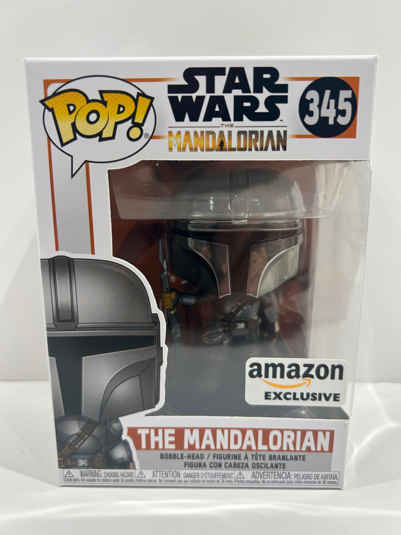 Funko pop! **amazon exclusive** Star Wars the mandalorian - the mandalorian bobble head (#345) image 2