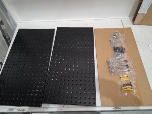2PK Vevor Heavy Duty Metal Pegboard Kit - 24" L x 12" W - Black (Model: SKU1-PEGBOARD KIT) image 4