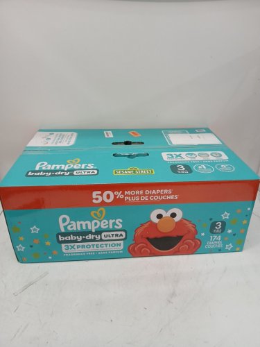 174pk pampers Baby Dry Ultra Diapers - size 3 (16-28lbs) - elmo image 2