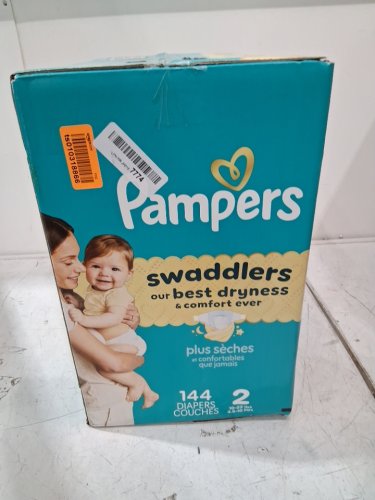 144PK PAMPERS SWADDLERS DISPOSABLE DIAPERS - SIZE 2 (12LBS -18LBS) image 3