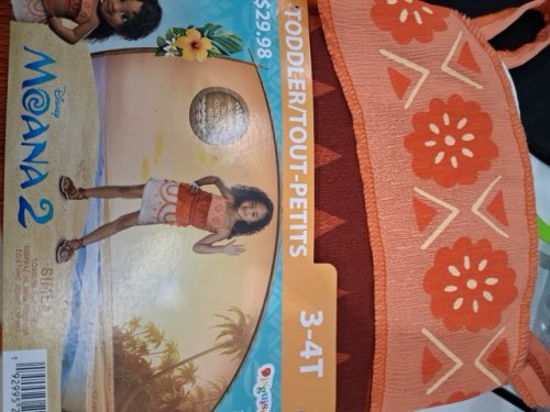 TODDLER DISGUISE MOANA 2 SIMEA COSTUME - 3T-4T- ORANGE (STYLE: 171089S) image 2