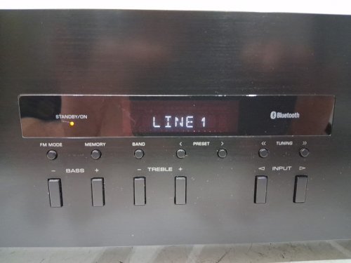 YAMAHA R-S202 STEREO RECEIVER - 40 STATION FM/AM PRESET TUNING - 10HZ TO 100KHZ FREQUENCY RESPONSE - BLUETOOTH - BLACK (MODEL: R-S202BL) image 3