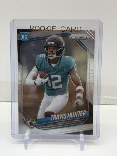 TRAVIS HUNTER ROOKIE CARD - 2025 PANINI PRIZM SILVER BASE CARD #301 image 3