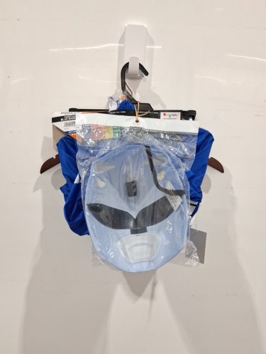 2PC BOYS DISGUISE POWER RANGERS JUMPSUIT COSTUME SET WITH CHARACTER MASK - MEDIUM (8-10) - BLUE image 3