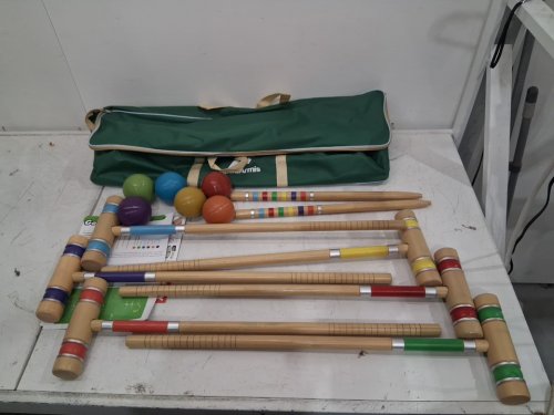 GOSPORTS 6 PLAYER DELUXE CROQUET SET FOR ALL AGES - MODERN WOOD DESIGN - (MODEL: CROQUET-01) image 3
