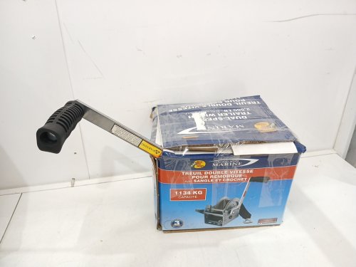 Marine Boating Winch - 2500lbs cap - Silver image 2