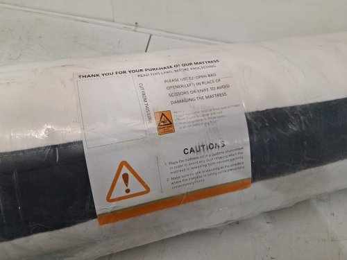 Hybrid spring & memory foam mattress - King - black/white image 4