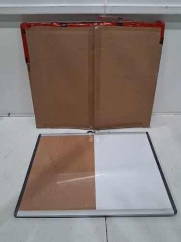 amazon basics Combo Magnetic Whiteboard & Cork Board with Aluminum Frame - 17" x 23" - white/brown (model: KK3098B) image 2