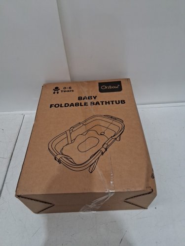 Orzbow Collapsible Baby Bathtub with Cushion & Thermometer - for 0-36 Months - grey (model: A250724) image 2