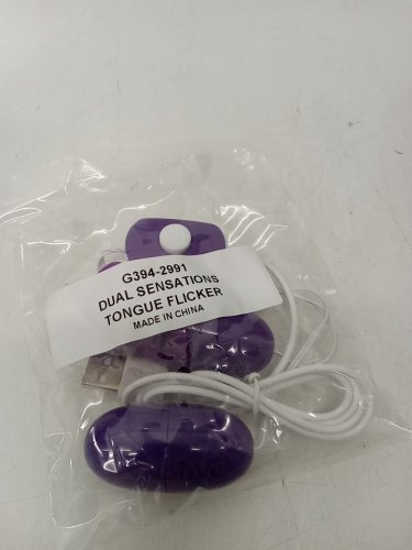 Dual Sensations Vibrating Tongue Flicker with bullet vibrator - Purple/White (Model: G394-2991) image 3