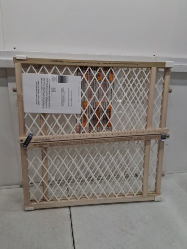 toddleroo by North States Diamond Mesh safety Gate - 26.5" - 42" x 23" - wood (model: 4600) image 2