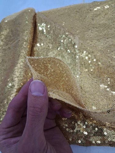 (2 panel) Gold Sequin Backdrop Curtains - 2FT x 8FT (each), Glitter Photo Background Drapes - gold image 4