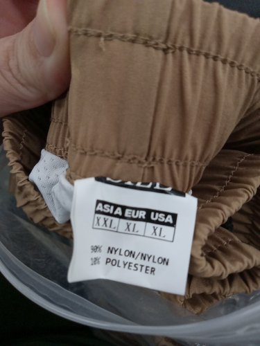 MEN'S SWIM TRUNKS with zipper pockets and liner - Extra Large - Khaki image 4