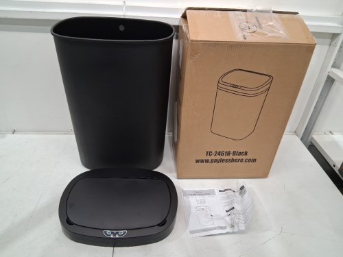 BestOffice Kitchen Trash Can with Touch Free Lid - 13GAL - black (model: tc-2461r-black) image 2