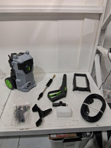 PATOOLIO ELECTRIC HIGH PRESSURE WASHER - 23FT HOSE - 1800W - 4500PSI - 2.8GPM - GREEN/BLACK (MODEL: W8) image 4